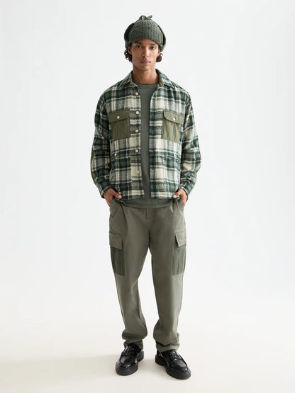 S&S PATCHWORK RELAXED SHIRT THYME CHECK 