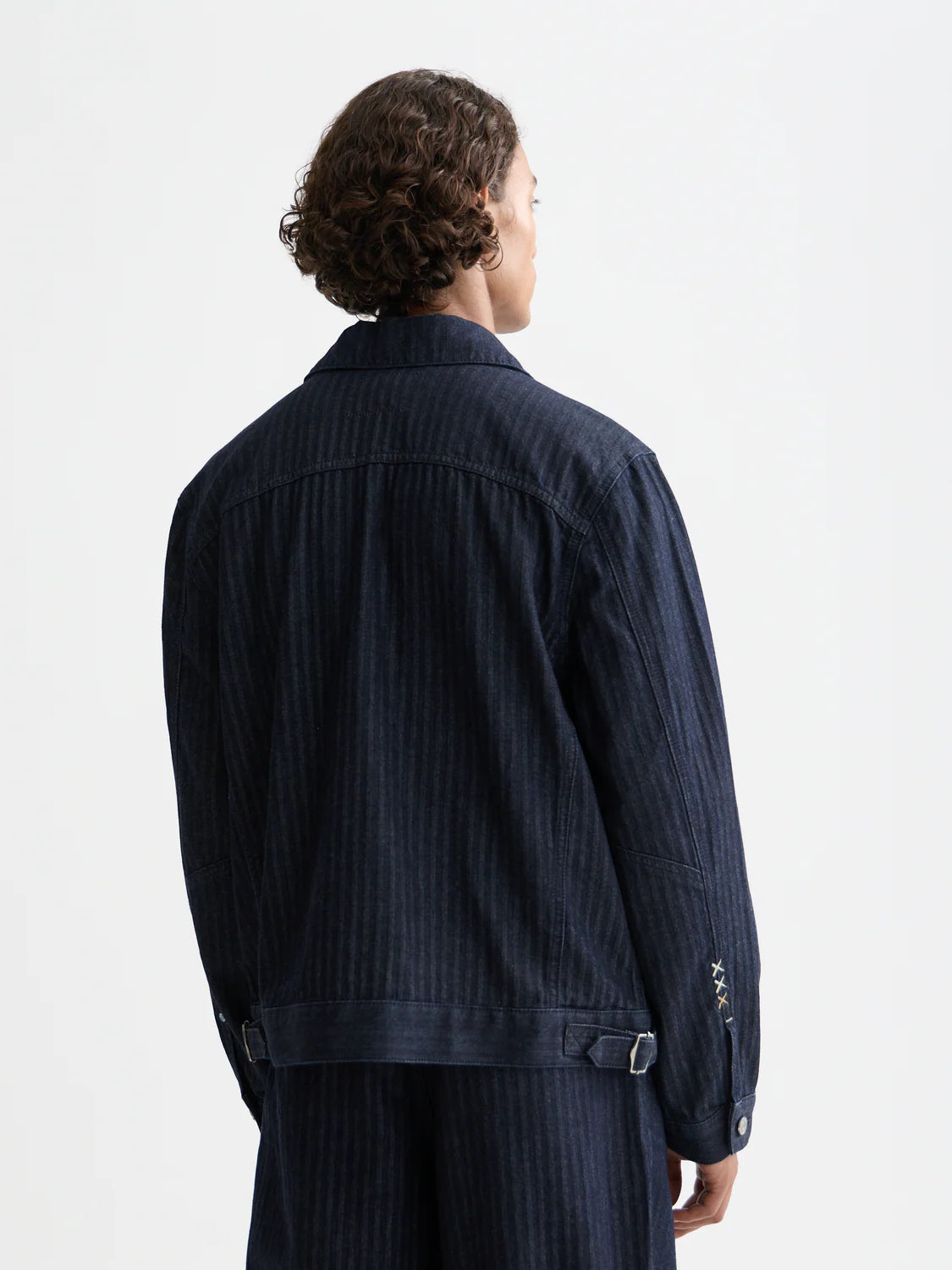 S&S TRUCKER JACKET WITH WESTERN DETAILS BLUE VELVET