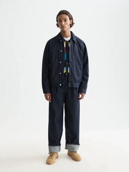 S&S TRUCKER JACKET WITH WESTERN DETAILS BLUE VELVET