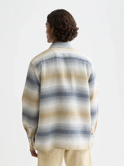S&S WAFFLE STRUCTURE STRIPE SHIRT OCEANA/INFINITY STRIPE
