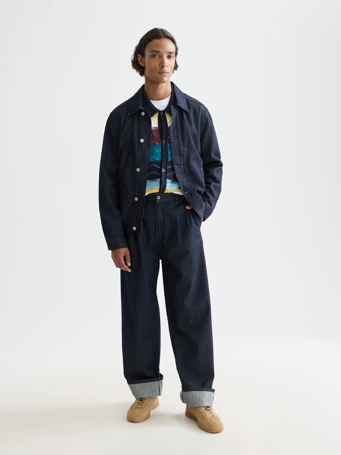 S&S LOOSE FIT DENIM CHINO BLUE VELVET 