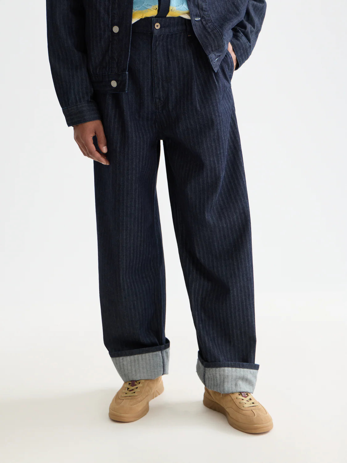 S&S LOOSE FIT DENIM CHINO BLUE VELVET 