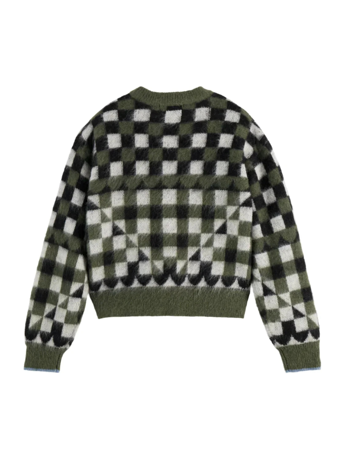 SCOTCH & SODA FUZZY JACQUARD SWEATER THYME