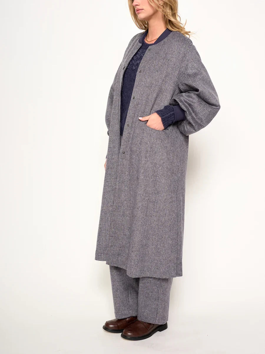 dRA CAMERON COAT NAVY CHECK 