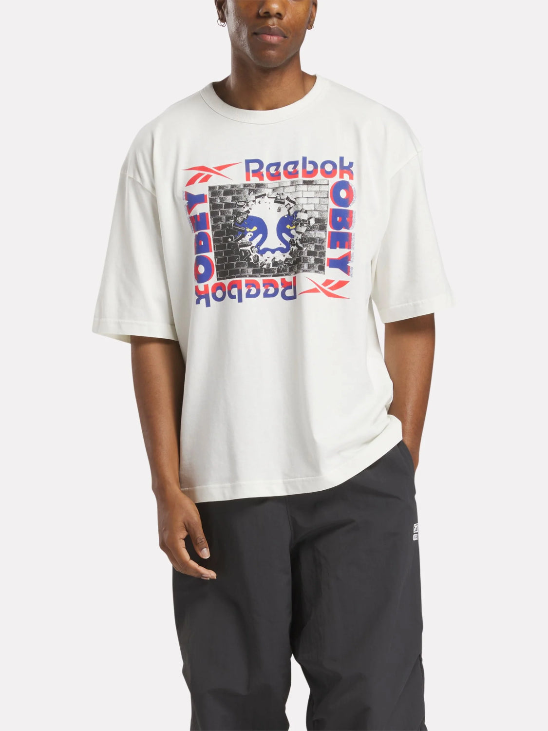 REEBOK X OBEY GRAPHIC T-SHIRT CHALK 