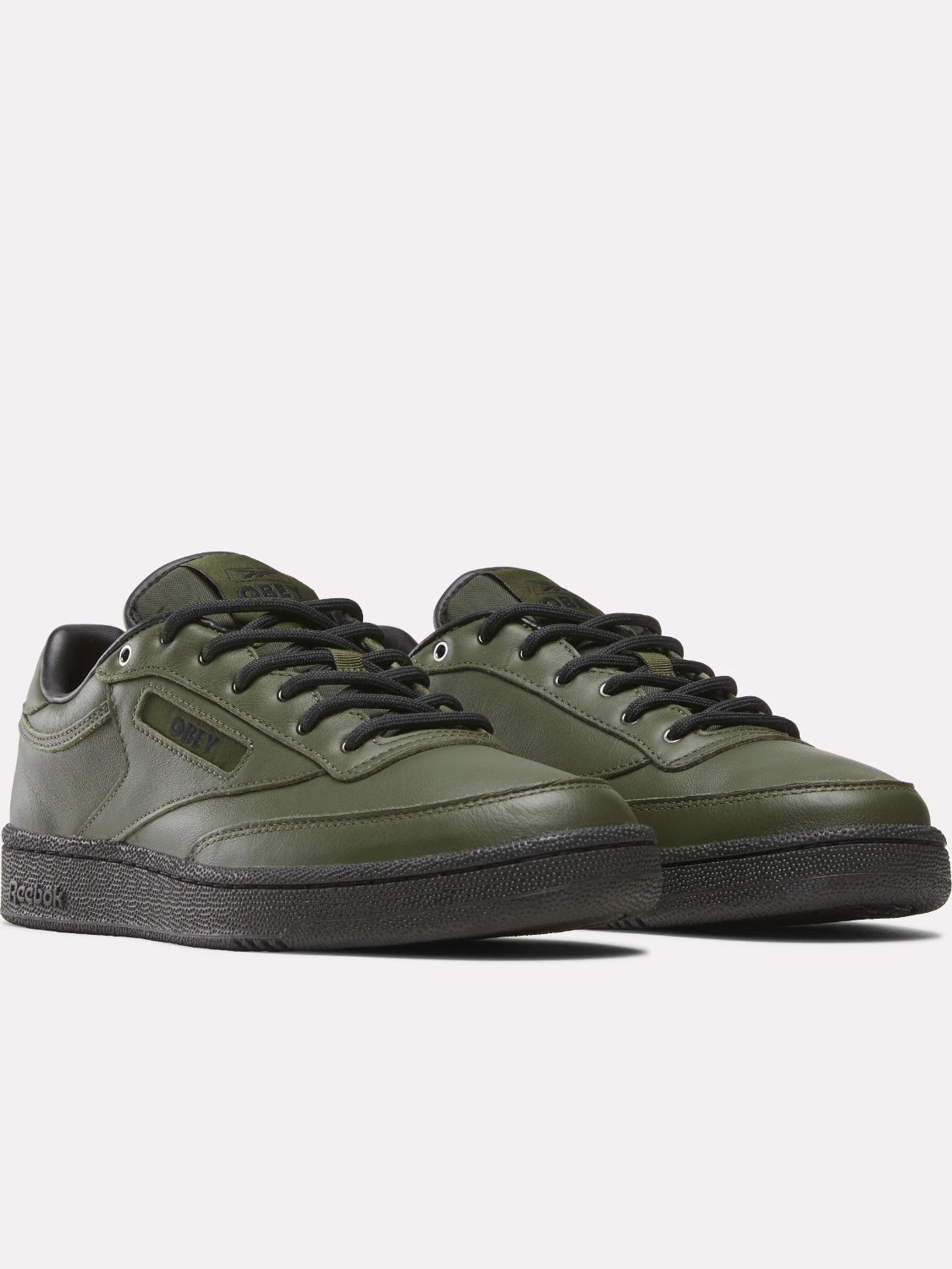 REEBOK X OBEY CLUB C 85 SHOES GREEN/BLACK 