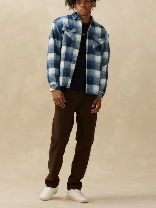 KUWALLA FLANNEL OVERSHIRT BLUE