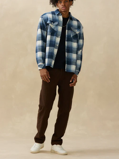 KUWALLA FLANNEL OVERSHIRT BLUE