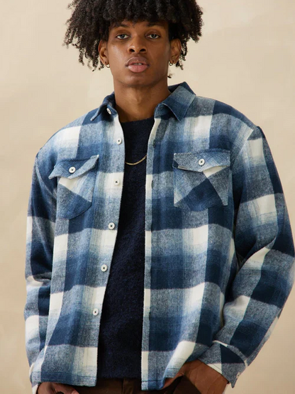 KUWALLA FLANNEL OVERSHIRT BLUE