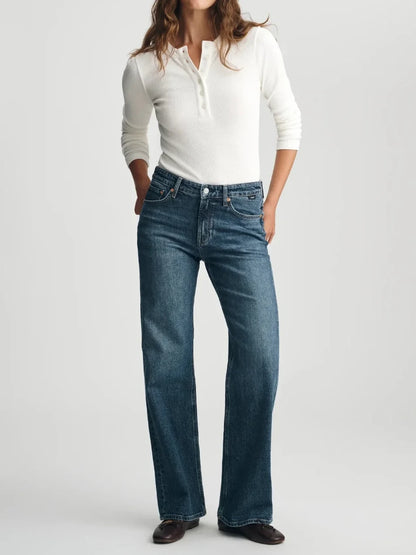 MAVI TAYLOR STRAIGHT LEG DARK BRUSHED CLASSIC BLUE