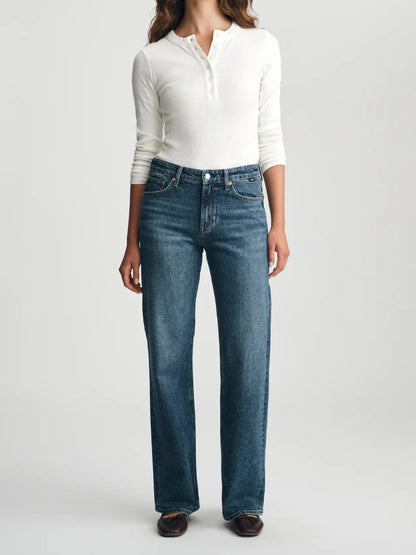 MAVI TAYLOR STRAIGHT LEG DARK BRUSHED CLASSIC BLUE