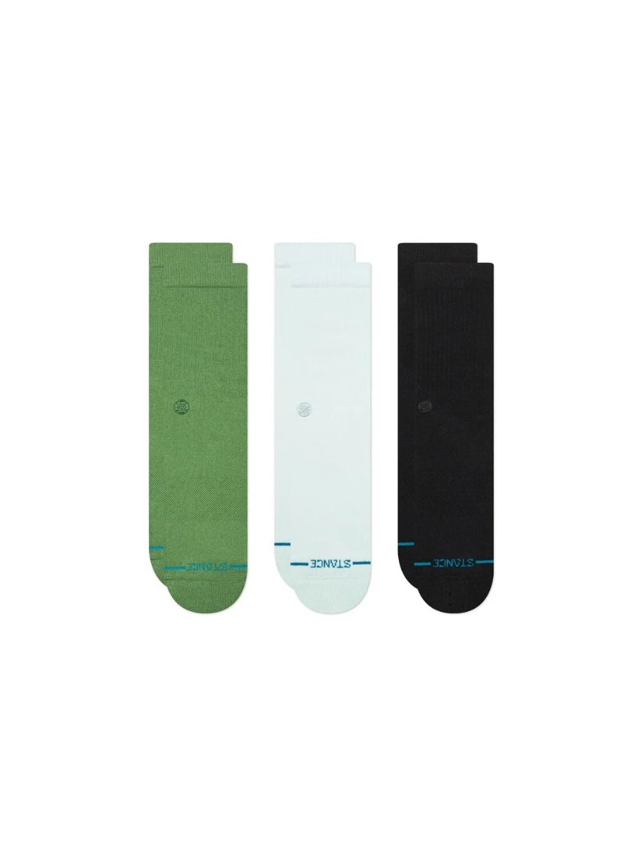 STANCE ICON CREW SOCKS 3 PACK ICE BLUE