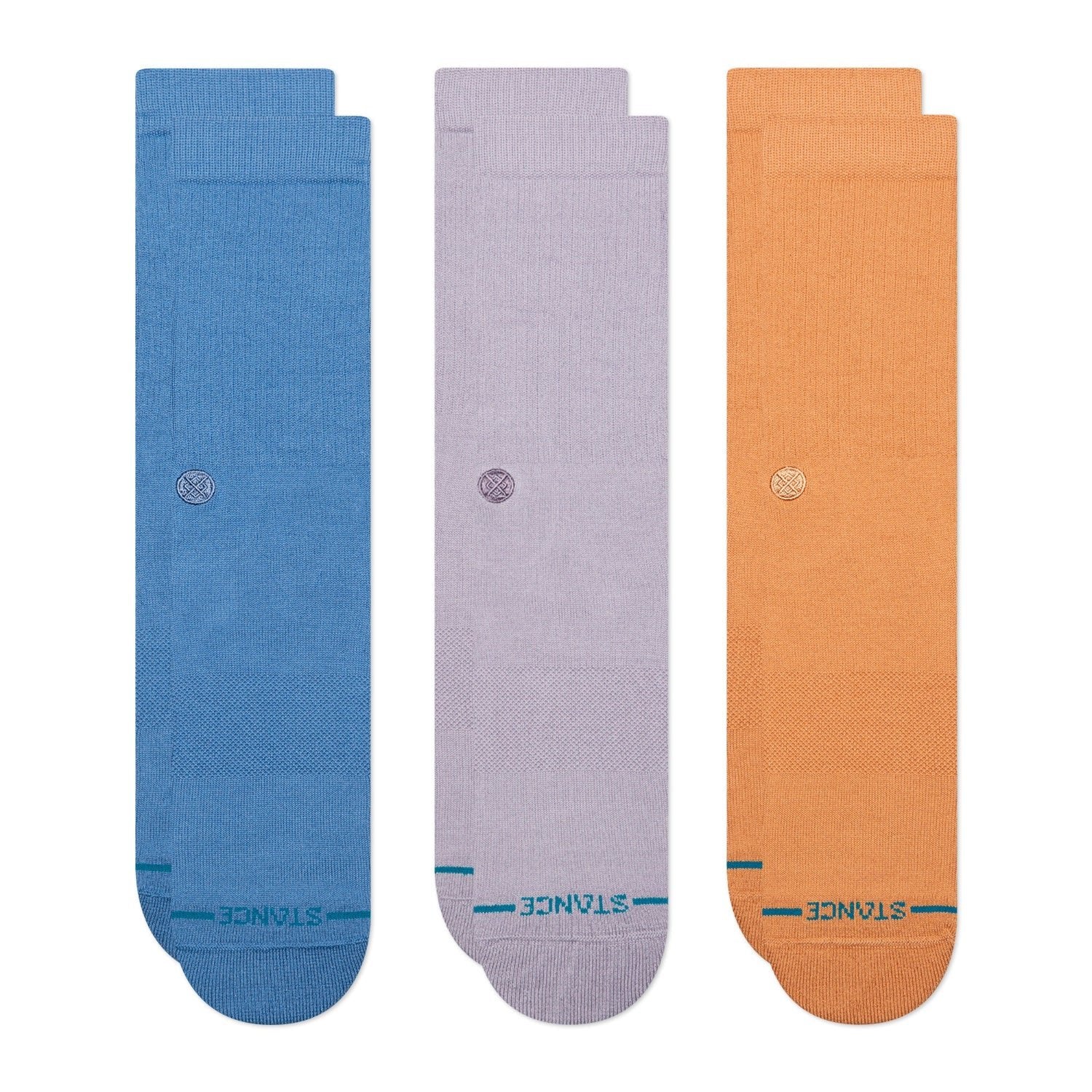 STANCE ICON 3 PACK SOCKS CAPRI BLUE