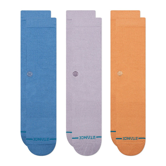 STANCE ICON 3 PACK SOCKS CAPRI BLUE