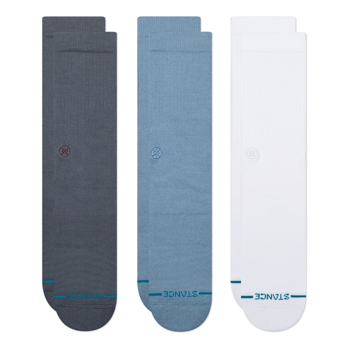 STANCE ICON 3 PACK SOCKS TURBULENCE 