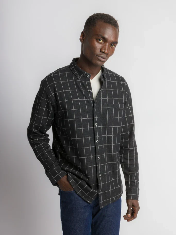 ABLY CRAIG DOUBLE KNIT SHIRT BLACK