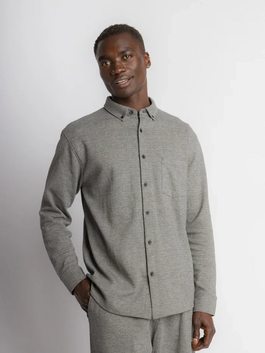 ABLY CRAIG DOUBLE KNIT SHIRT CHARCOAL 