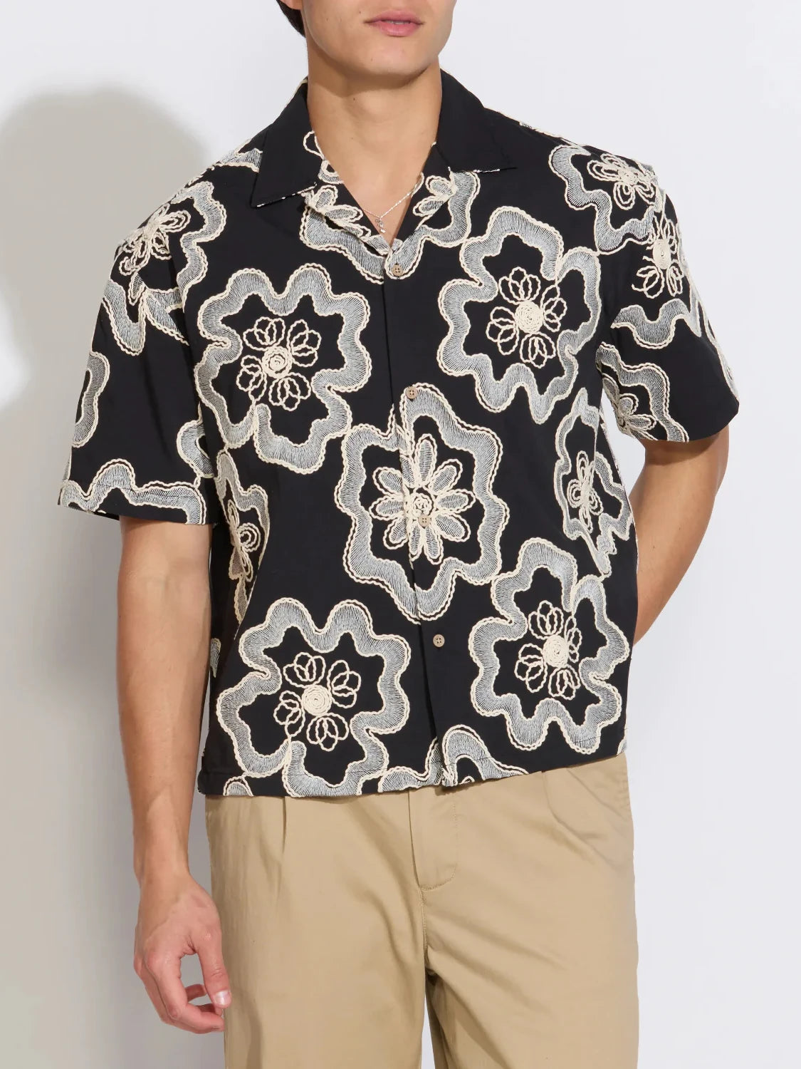 CIVIL SOCIETY WILSON BOXY FIT SHORT SLEEVE SHIRT BLACK 