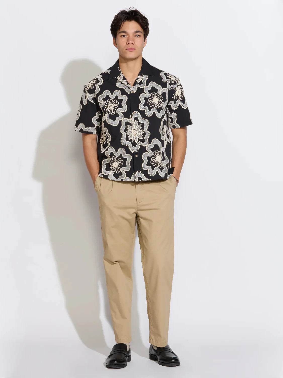 CIVIL SOCIETY WILSON BOXY FIT SHORT SLEEVE SHIRT BLACK 