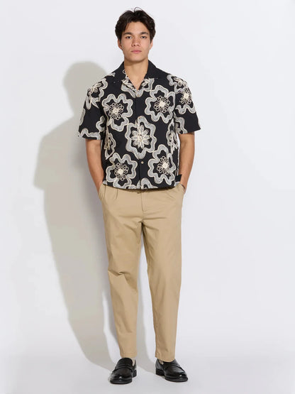 CIVIL SOCIETY WILSON BOXY FIT SHORT SLEEVE SHIRT BLACK 