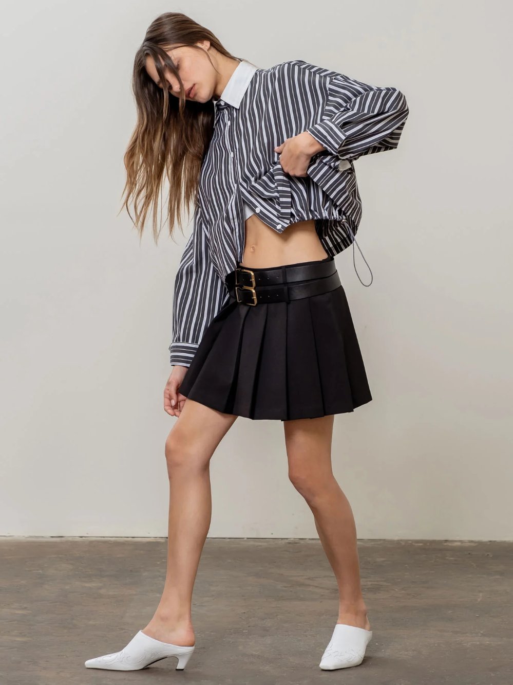 Moon river plaid outlet mini skirt