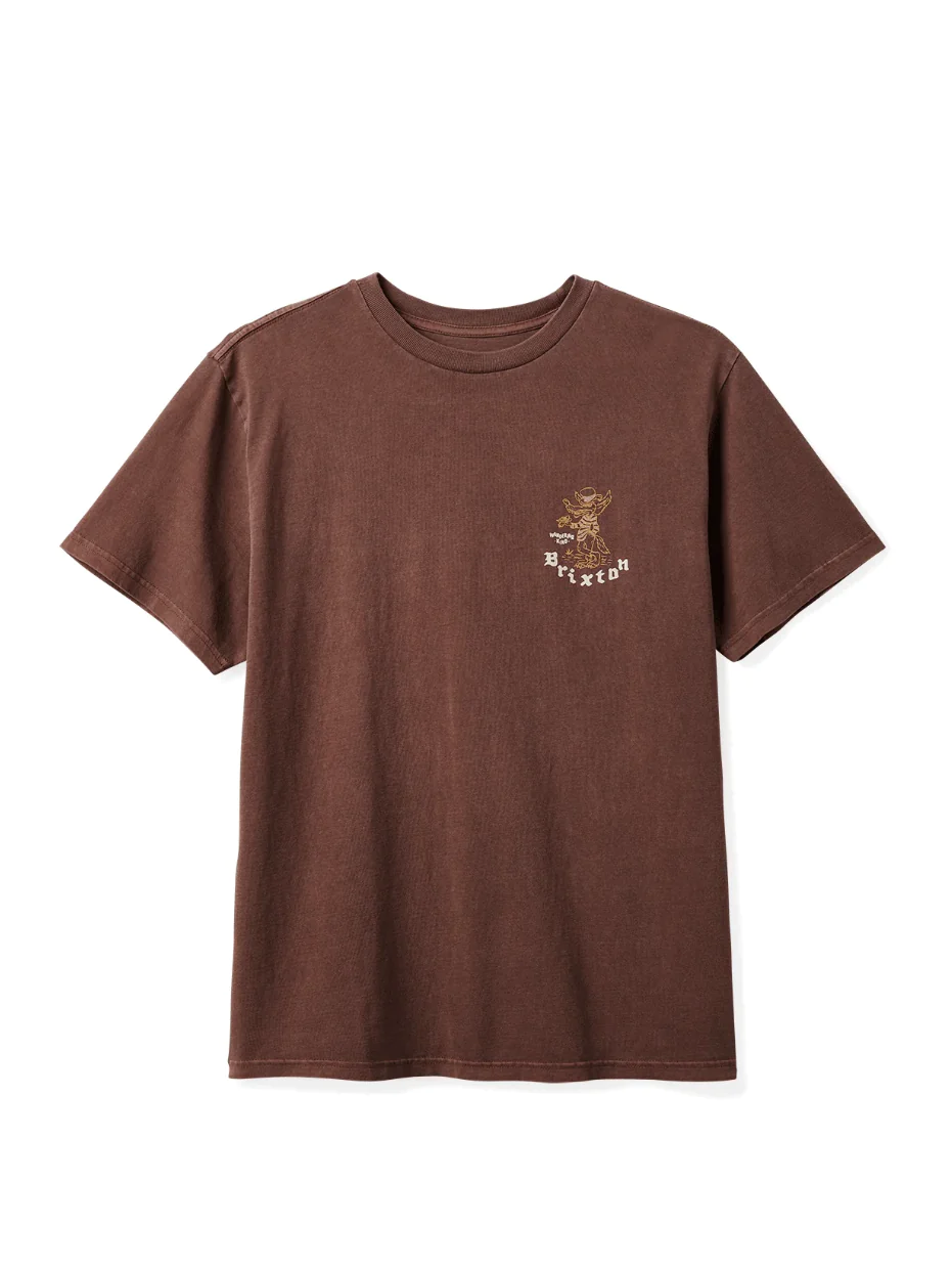 BRIXTON OAKWOOD S/S TEE SEPIA WORN WASH