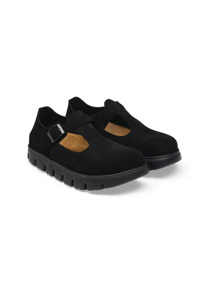 BIRKENSTOCK PARIS CHUNKY BLACK SUEDE LEATHER 