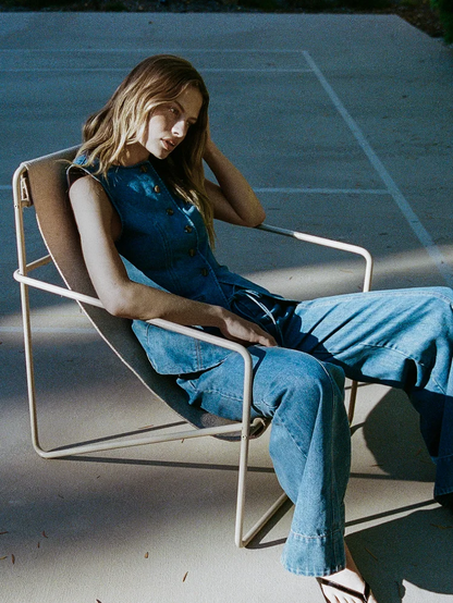 A.REN ADELIN VEST DENIM BLUE 
