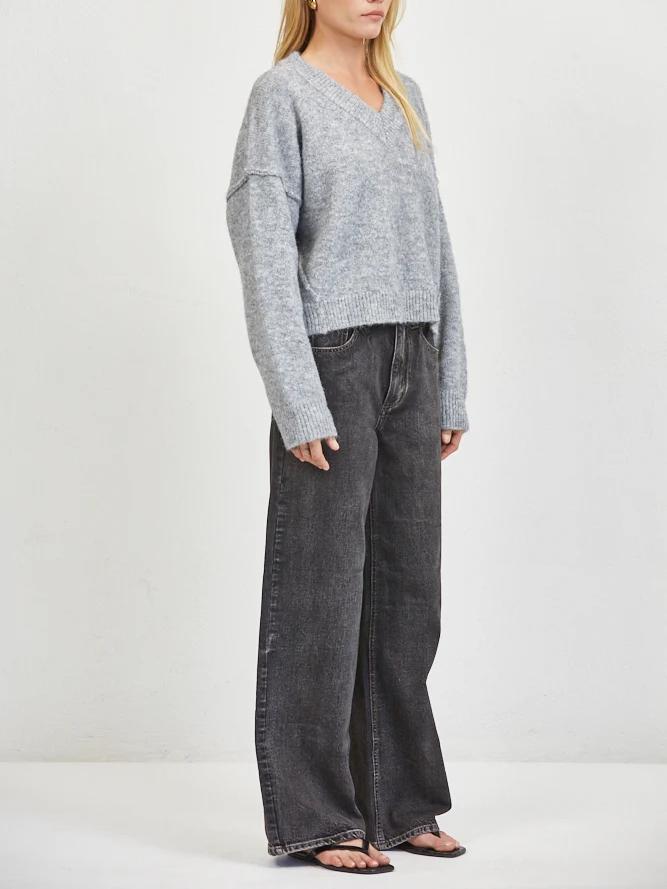 A.REN BRAYLEE SWEATER HEATHER GREY 