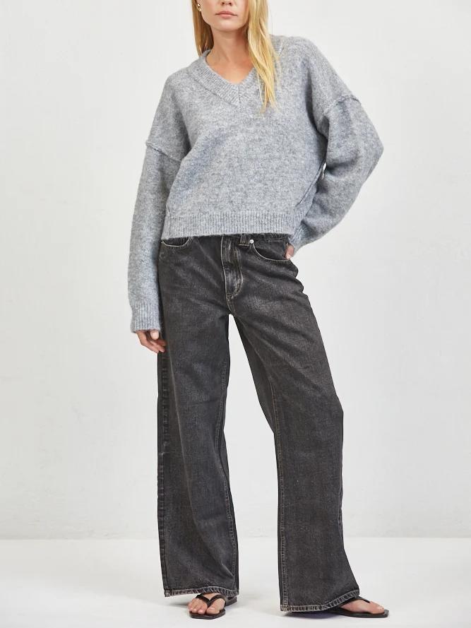 A.REN BRAYLEE SWEATER HEATHER GREY 