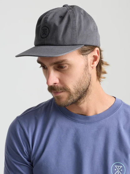 ROARK MADE TO FADE 6 PANEL STRAPBACK HAT WASHED CHARCOAL 