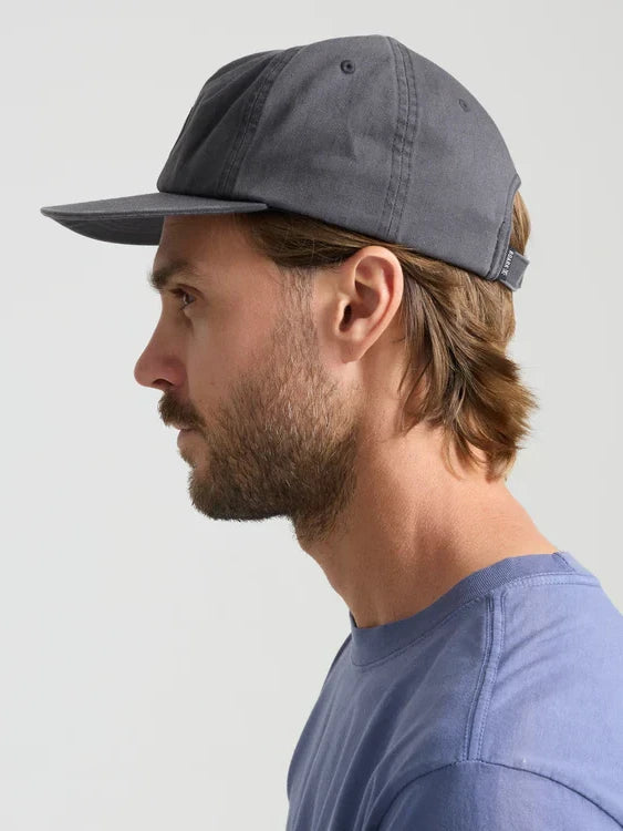 ROARK MADE TO FADE 6 PANEL STRAPBACK HAT WASHED CHARCOAL 