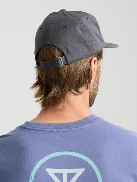 ROARK MADE TO FADE 6 PANEL STRAPBACK HAT WASHED CHARCOAL 
