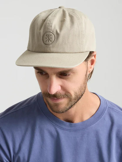 ROARK MADE TO FADE 6 PANEL STRAPBACK HAT WASHED FOSSIL