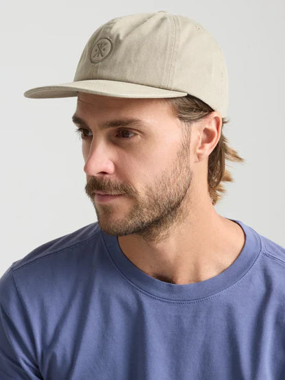 ROARK MADE TO FADE 6 PANEL STRAPBACK HAT WASHED FOSSIL