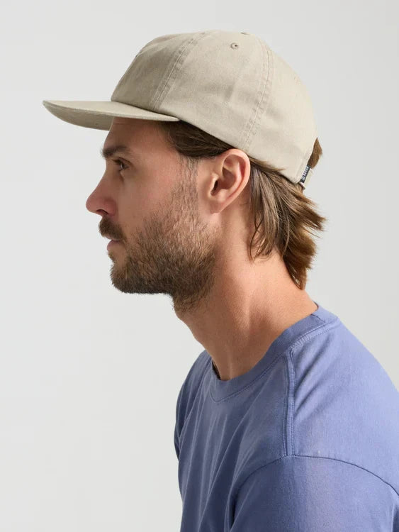 ROARK MADE TO FADE 6 PANEL STRAPBACK HAT WASHED FOSSIL