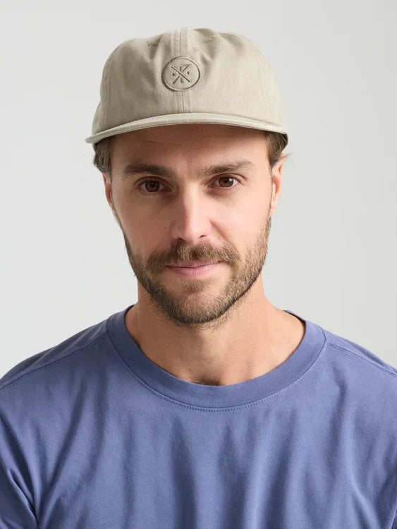 ROARK MADE TO FADE 6 PANEL STRAPBACK HAT WASHED FOSSIL
