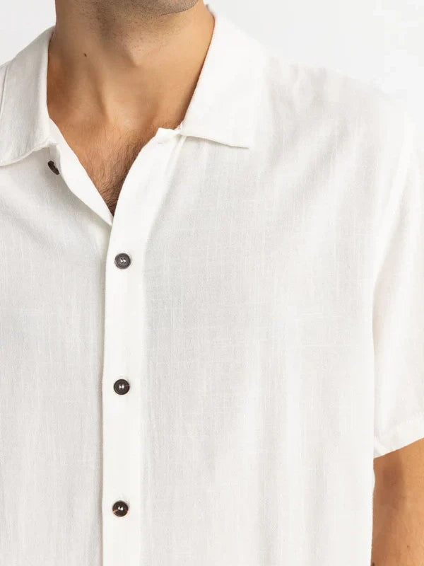 RHYTHM Textured Linen SS Shirt Natural