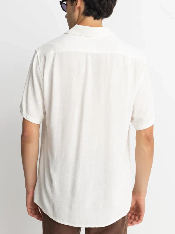 RHYTHM Textured Linen SS Shirt Natural