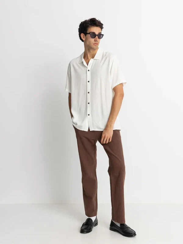 RHYTHM Textured Linen SS Shirt Natural