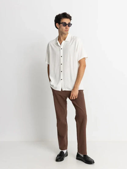 RHYTHM Textured Linen SS Shirt Natural