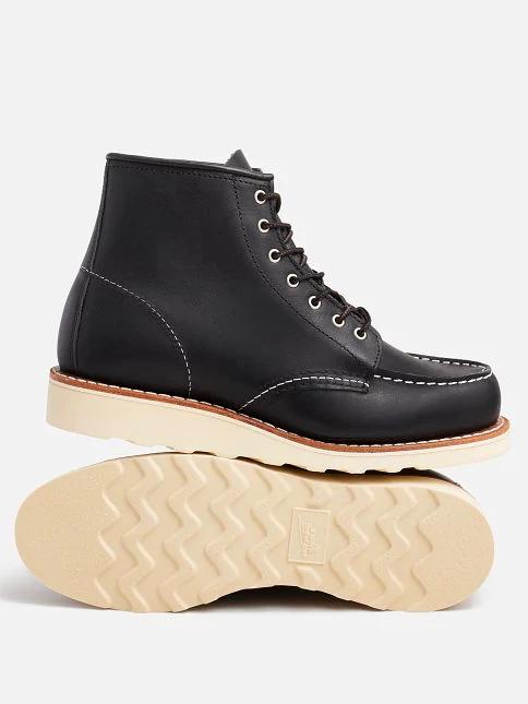 RED WING SHOES HERITAGE 3373 6-INCH CLASSIC MOC BLACK
