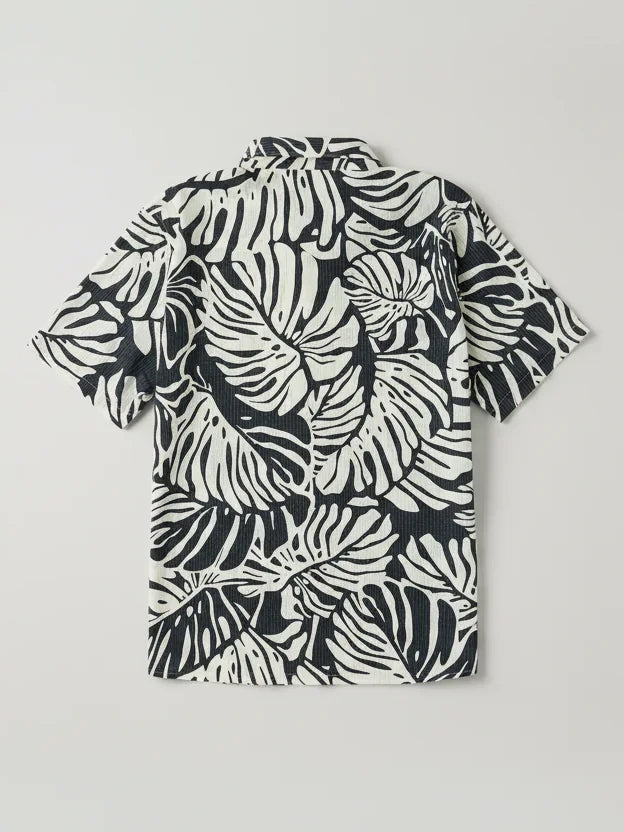 ROARK BLESS UP BREATHABLE STRETCH SHIRT BLACK MONSTERA 