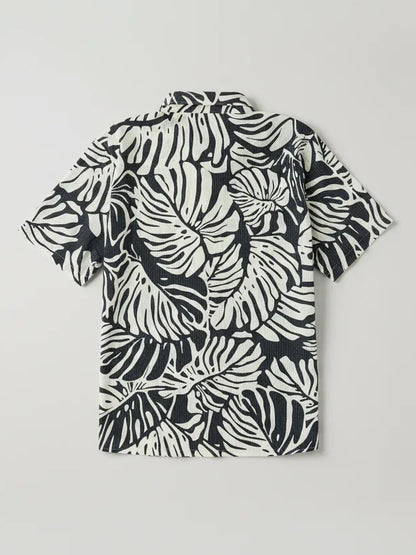 ROARK BLESS UP BREATHABLE STRETCH SHIRT BLACK MONSTERA 