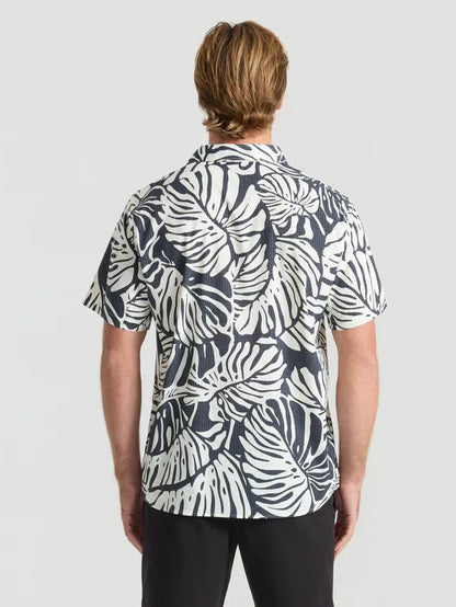 ROARK BLESS UP BREATHABLE STRETCH SHIRT BLACK MONSTERA 