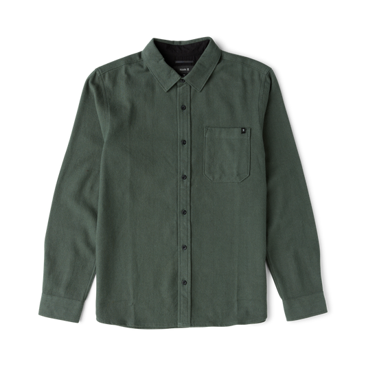ROARK CROSSROADS ORGANIC COTTON FLANNEL DUSTY TURQUOISE