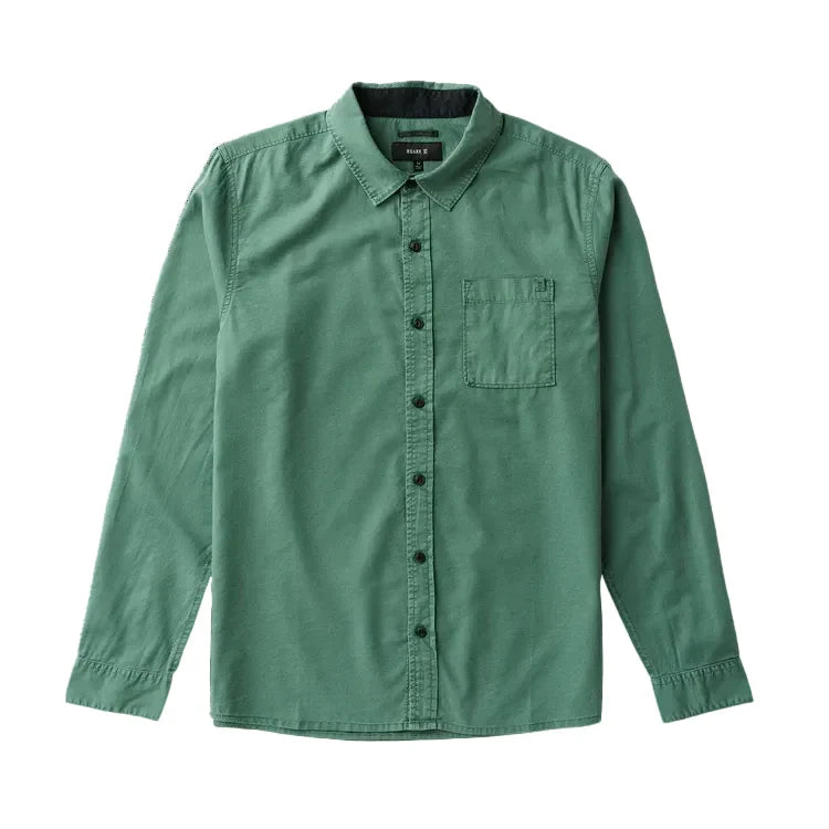 ROARK MADE TO FADE LONG SLEEVE BUTTON UP WASHED SLATE GREEN