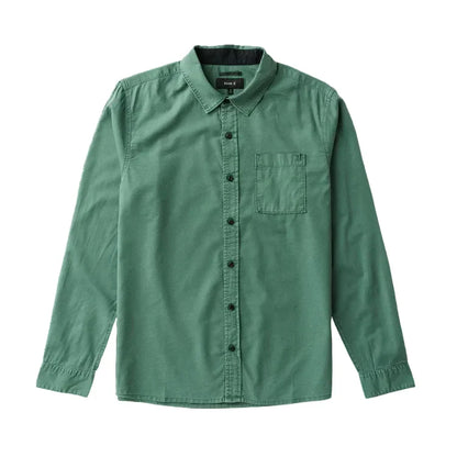 ROARK MADE TO FADE LONG SLEEVE BUTTON UP WASHED SLATE GREEN
