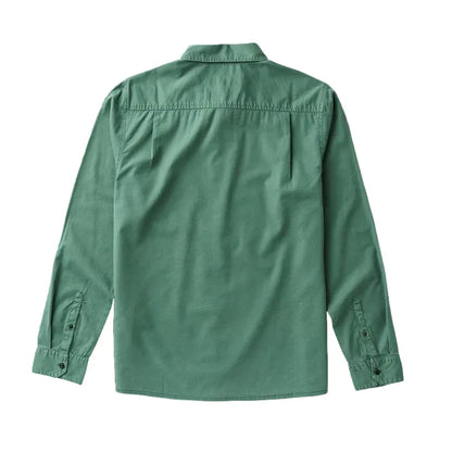 ROARK MADE TO FADE LONG SLEEVE BUTTON UP WASHED SLATE GREEN