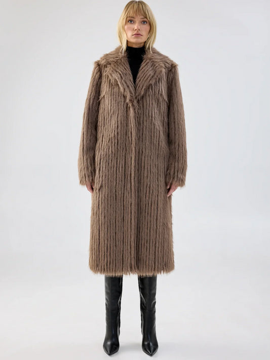 UNREAL FUR RETRO COAT CHOCOLATE 